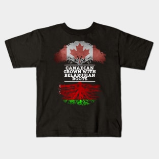 Canadian Grown With Belarusian Roots - Gift for Belarusian With Roots From Belarusian Kids T-Shirt